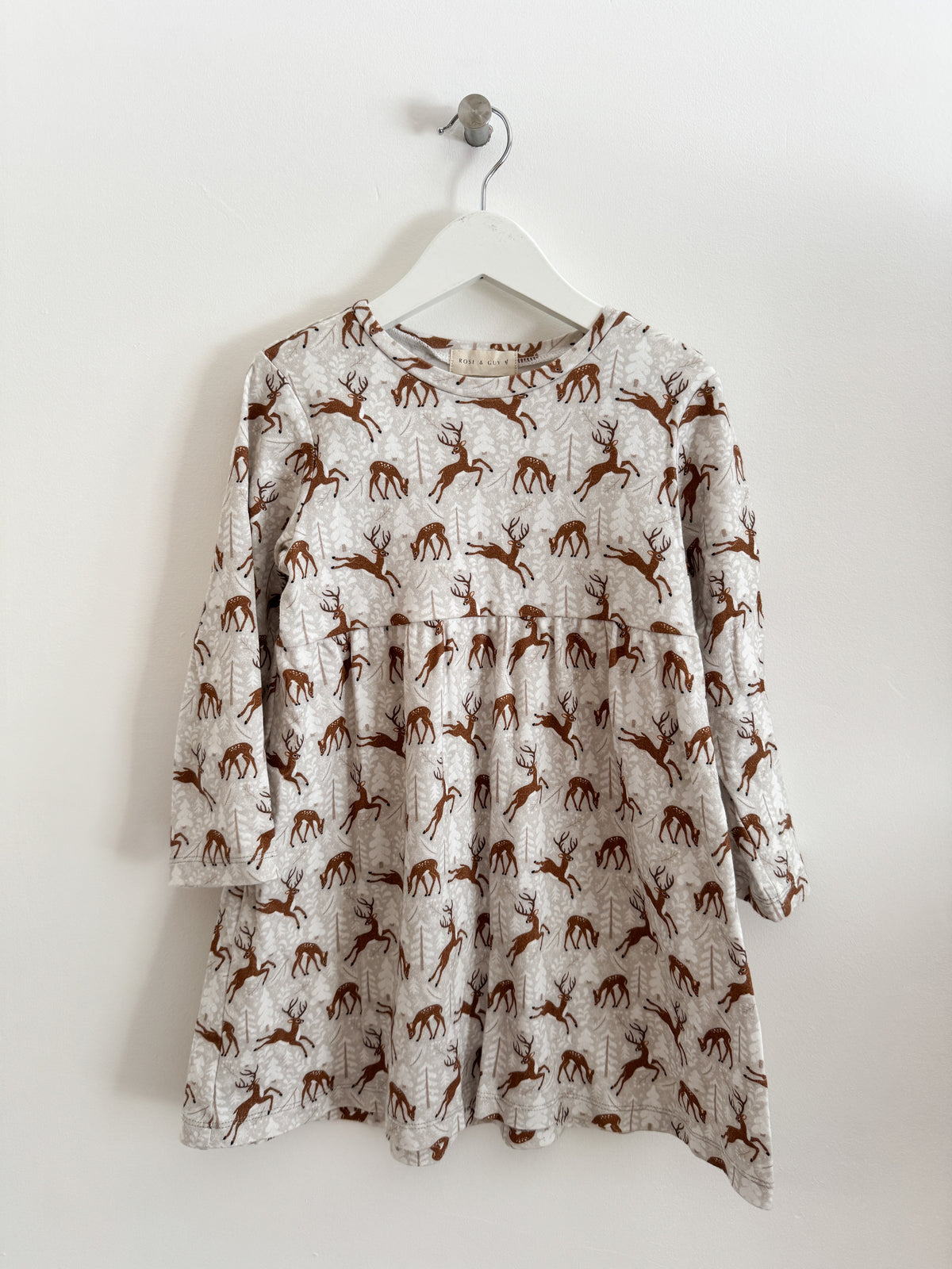 PRELOVED SNOWY REINDEER QUINNY DRESS 4-5 YEARS