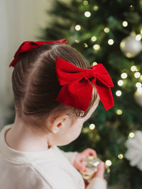 RED VELVET BOW - SMALL