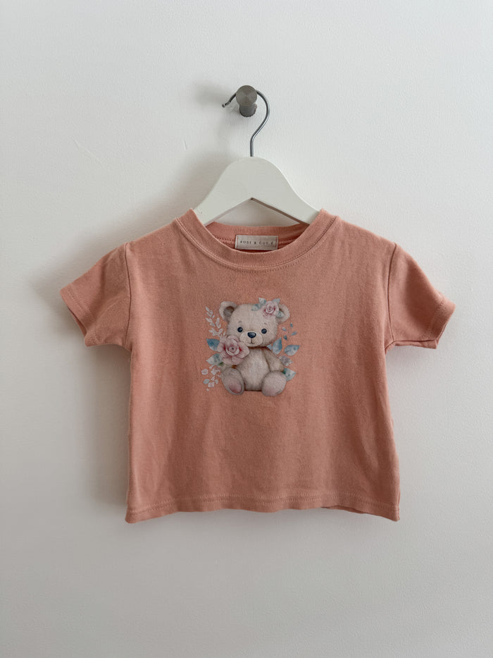 PRELOVED TEDDYBEAR TSHIRT 6-12 MONTHS
