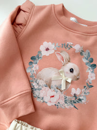 FLORAL BUNNY SWEATSHIRT
