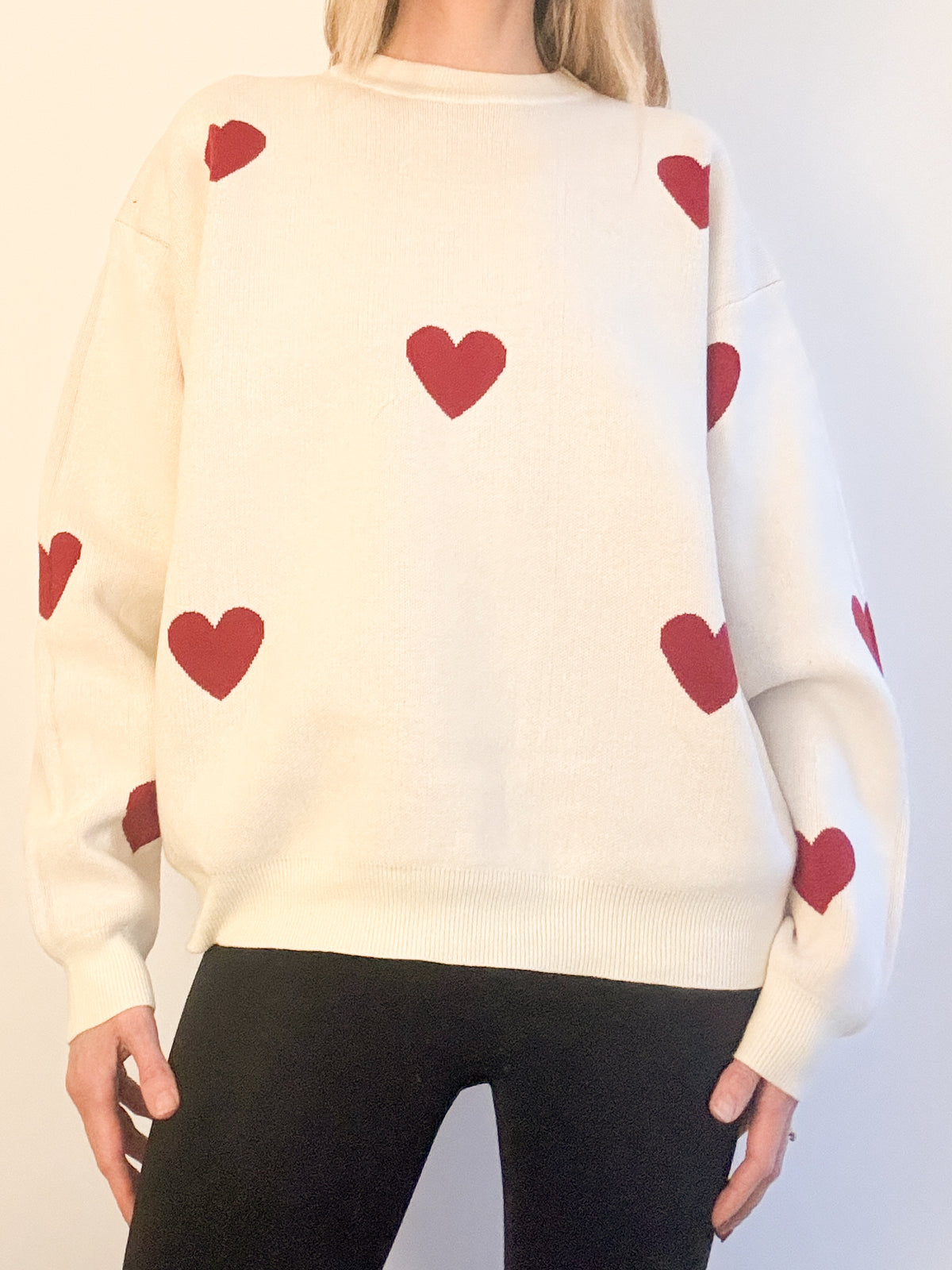 LADIES HEART JUMPER