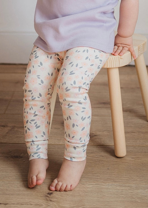 PEACHY FLORAL LEGGINGS