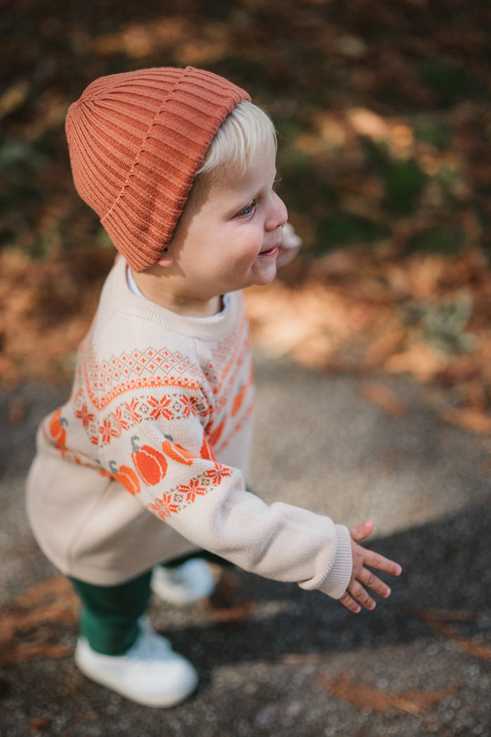 PUMPKIN FAIRISLE KNITTED JUMPER - KIDS