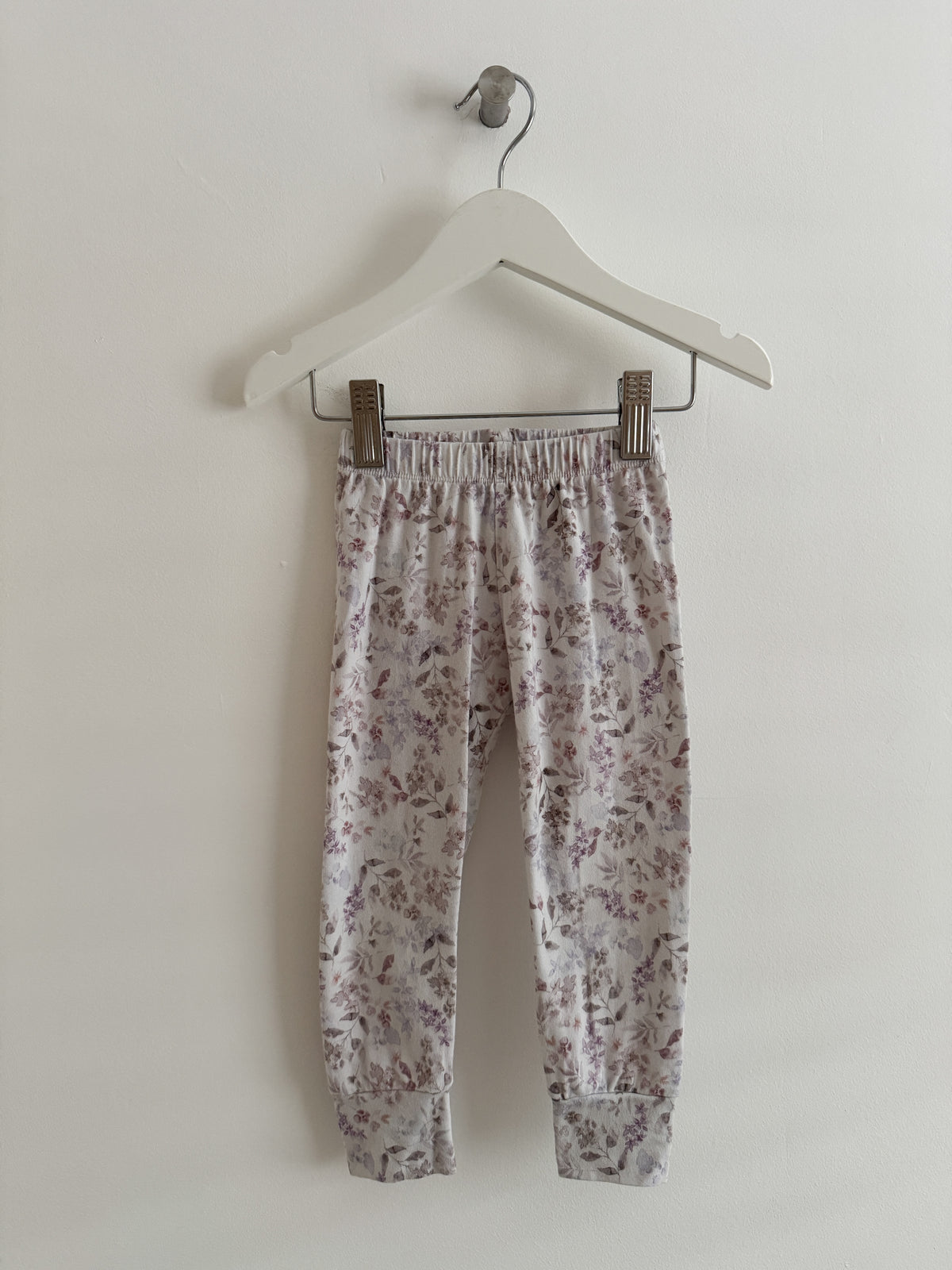 PRELOVED LILAC FLORAL LEGGINGS  1-2 YEARS