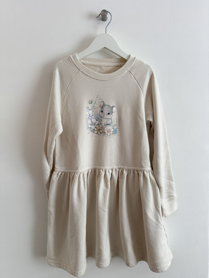 PRELOVED MOUSE SWEATSHIRT DRESS 5-6 YEARS