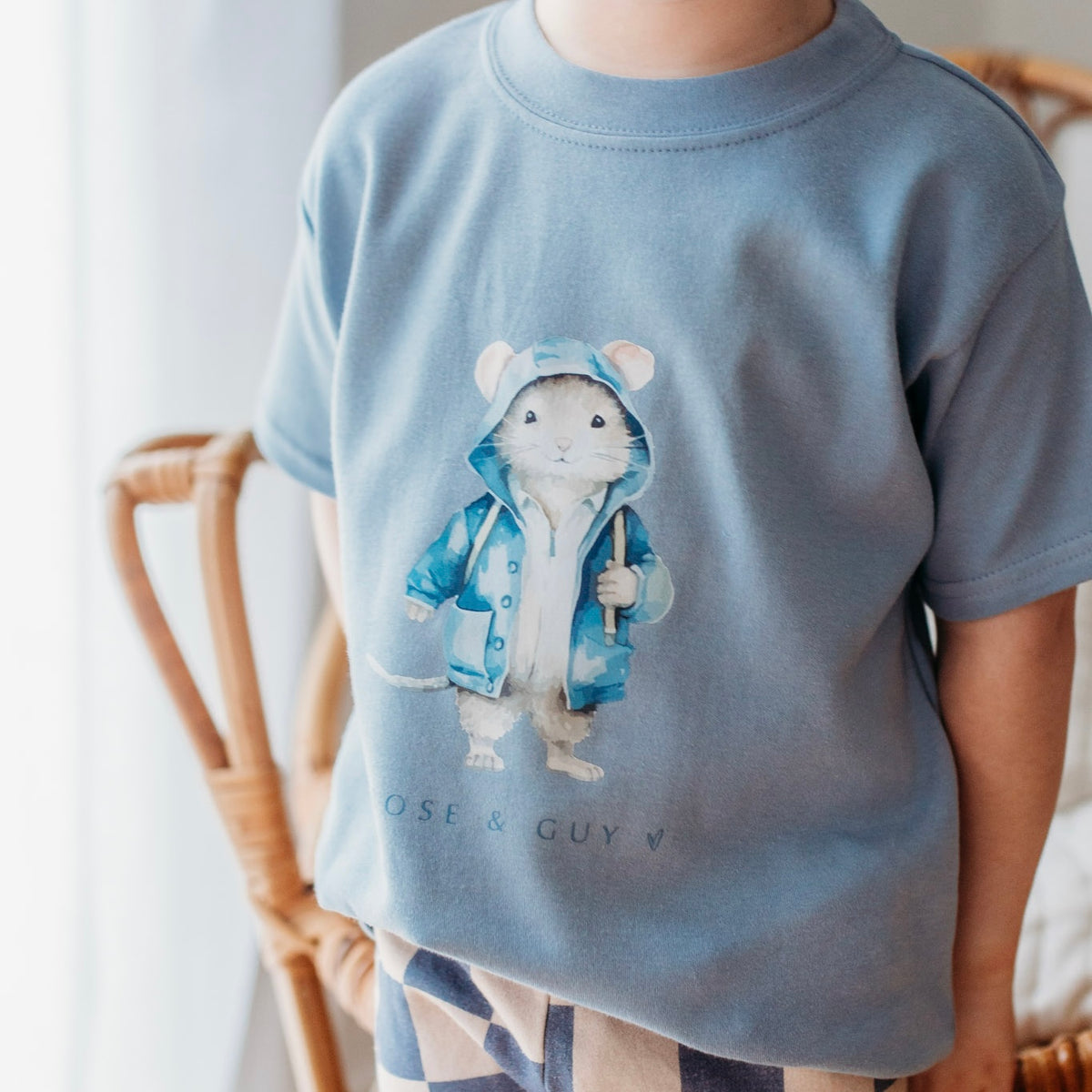 BLUE ANORAK MOUSE T-SHIRT