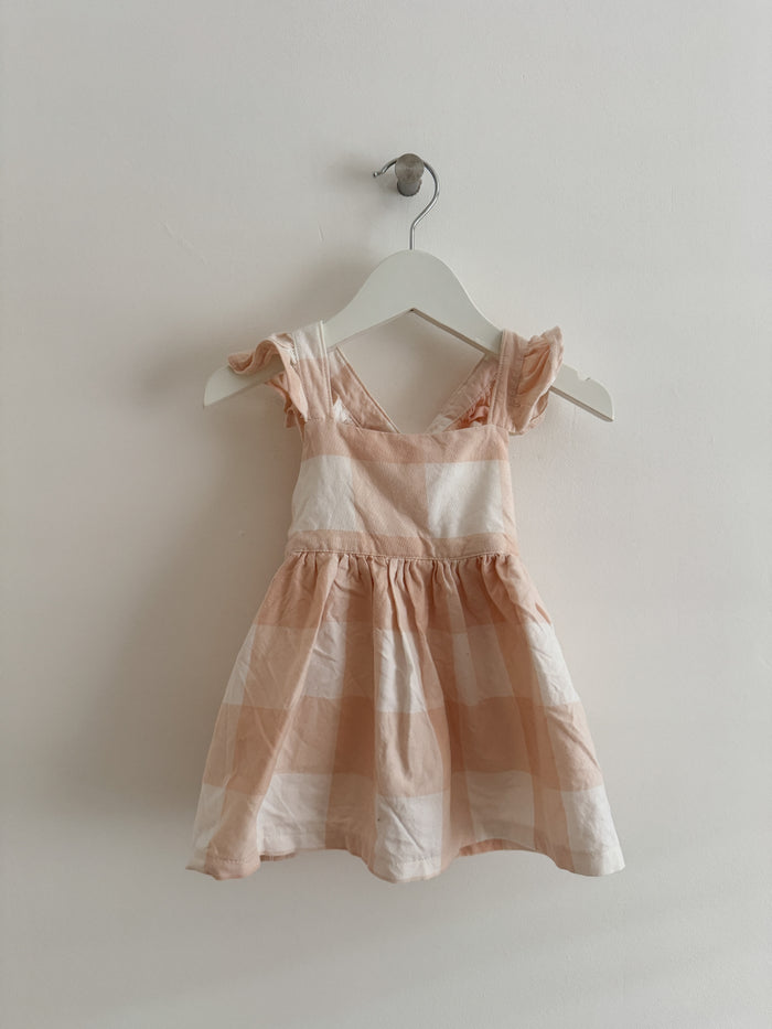 PRELOVED PINK GINGHAM SWING TOP 3-4 YEARS