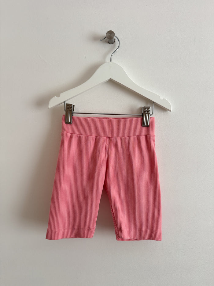 PRELOVED CANDY PINK CYCLING SHORTS 3-4 YEARS