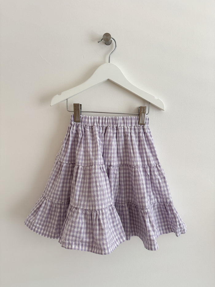 PRELOVED GINGHAM SKIRT 1-2 YEARS