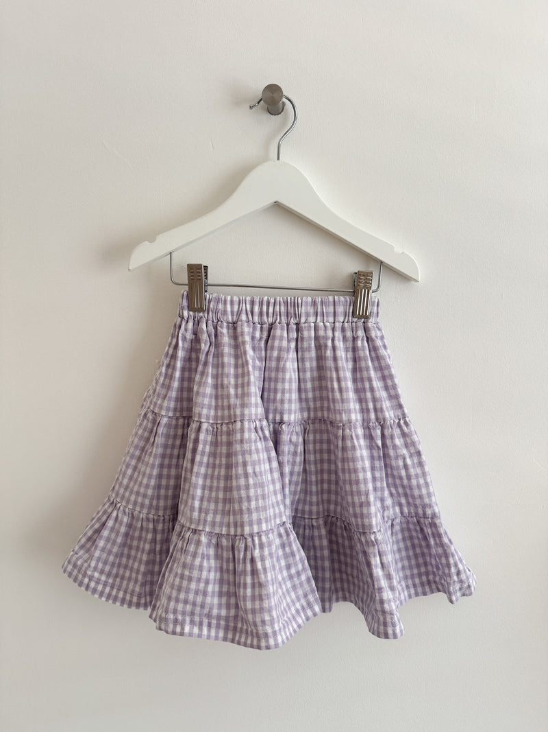 PRELOVED GINGHAM SKIRT 1-2 YEARS