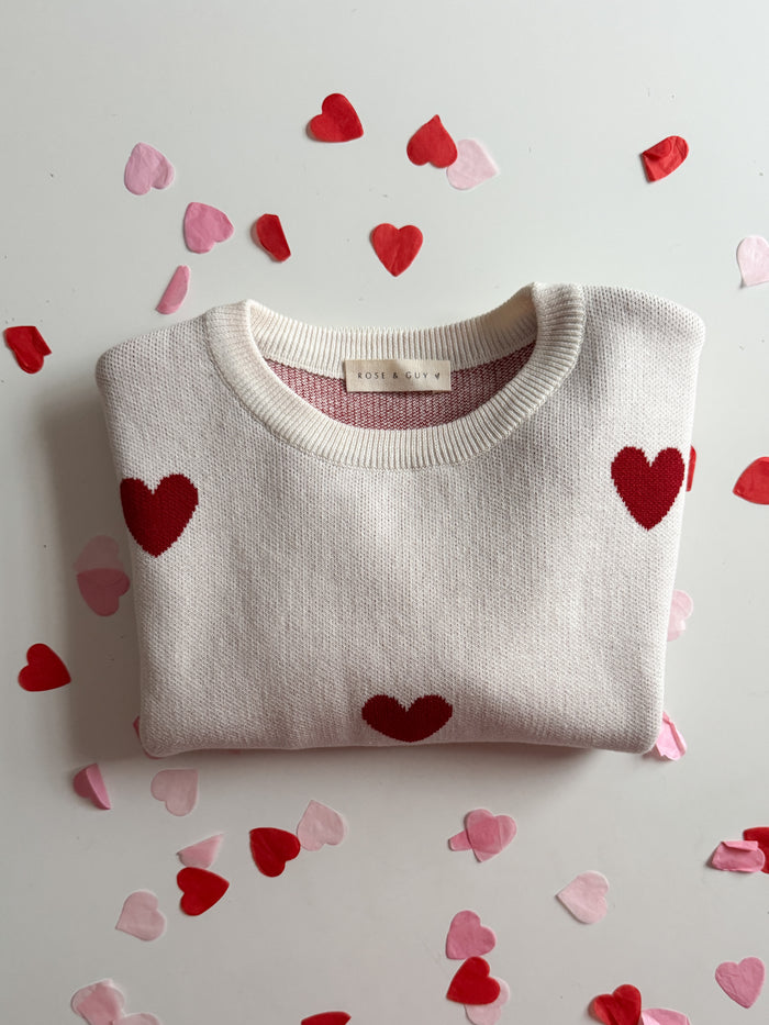 LADIES HEART JUMPER