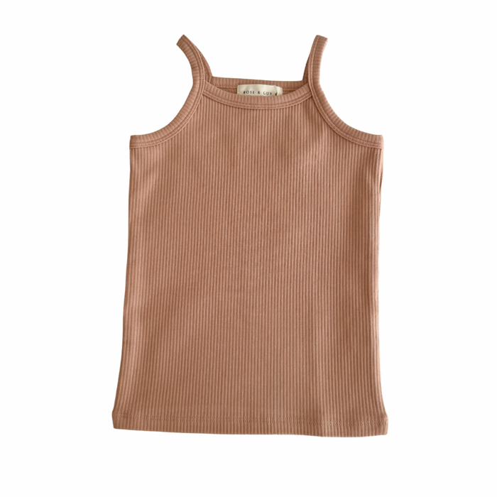 CLAY RIBBED VEST