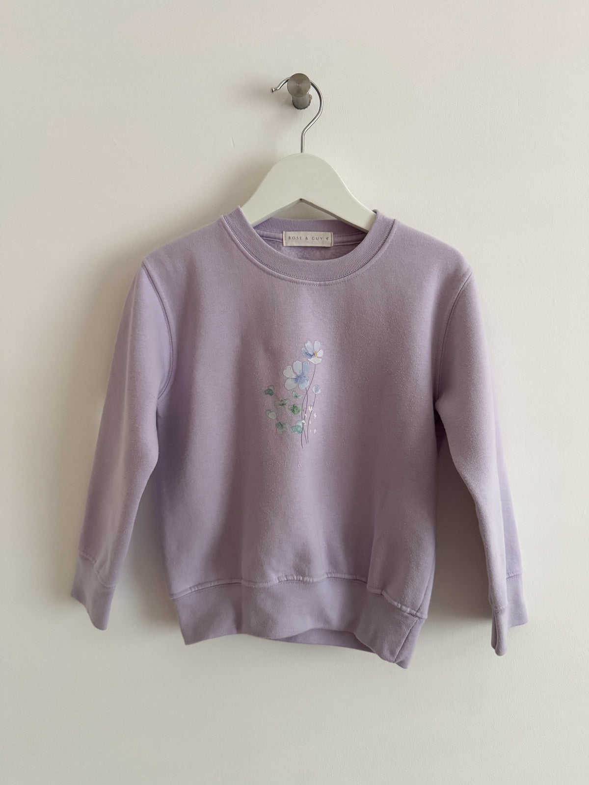 PRELOVED LILAC FLORAL SWEATSHIRT 2-3 YEARS