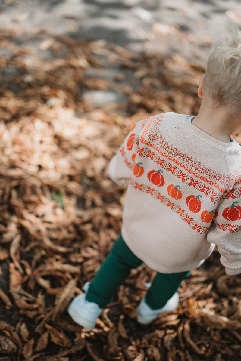PUMPKIN FAIRISLE KNITTED JUMPER - KIDS