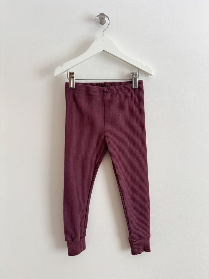 PRELOVED PLUM LEGGINGS  3-4 YEARS