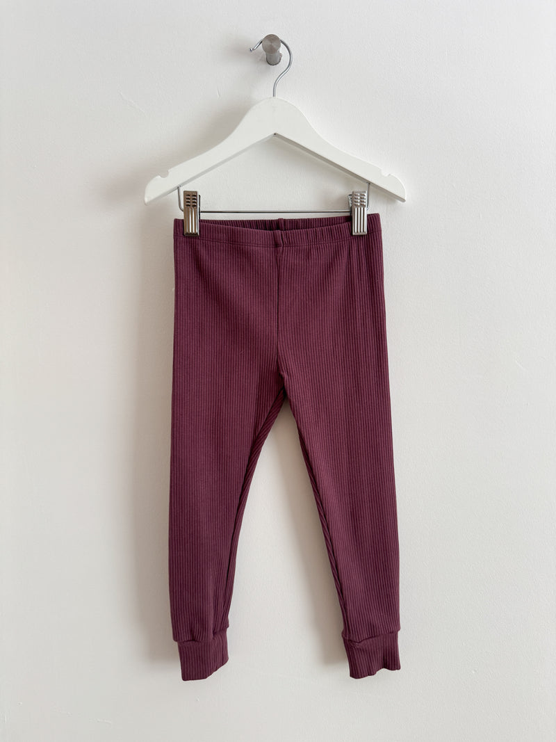 PRELOVED PLUM LEGGINGS  3-4 YEARS