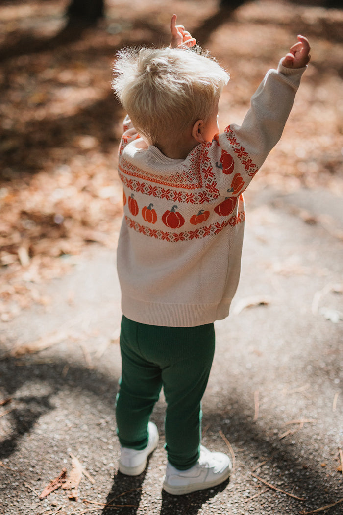 PUMPKIN FAIRISLE KNITTED JUMPER - KIDS