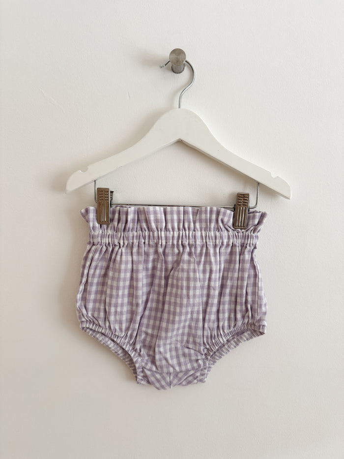 PRELOVED LILAC GINGHAM BLOOMERS 2-3 YEARS