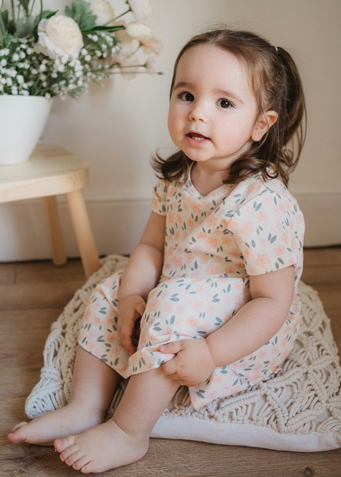 PEACHY FLORAL QUINNY DRESS