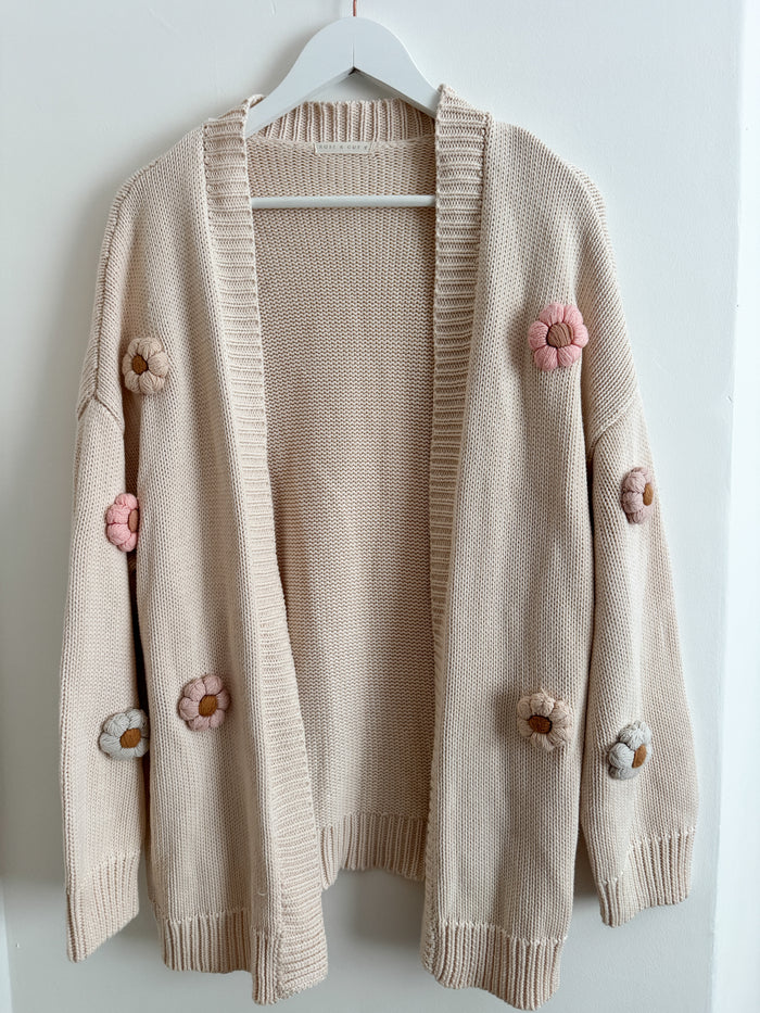 PRELOVED LADIES DAISY CARDIGAN L