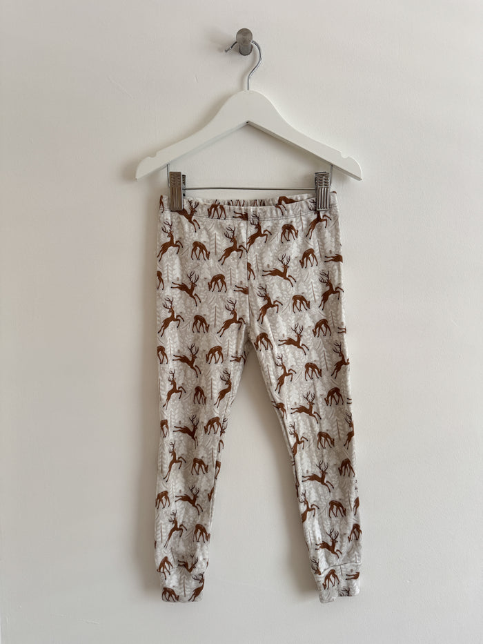 PRELOVED SNOWY REINDEER LEGGINGS 4-5 YEARS