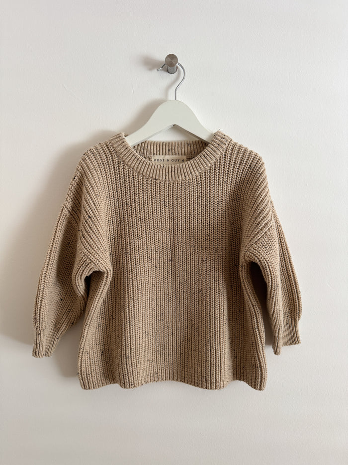PRELOVED OATMEAL FLECKED JUMPER 4-5 YEARS