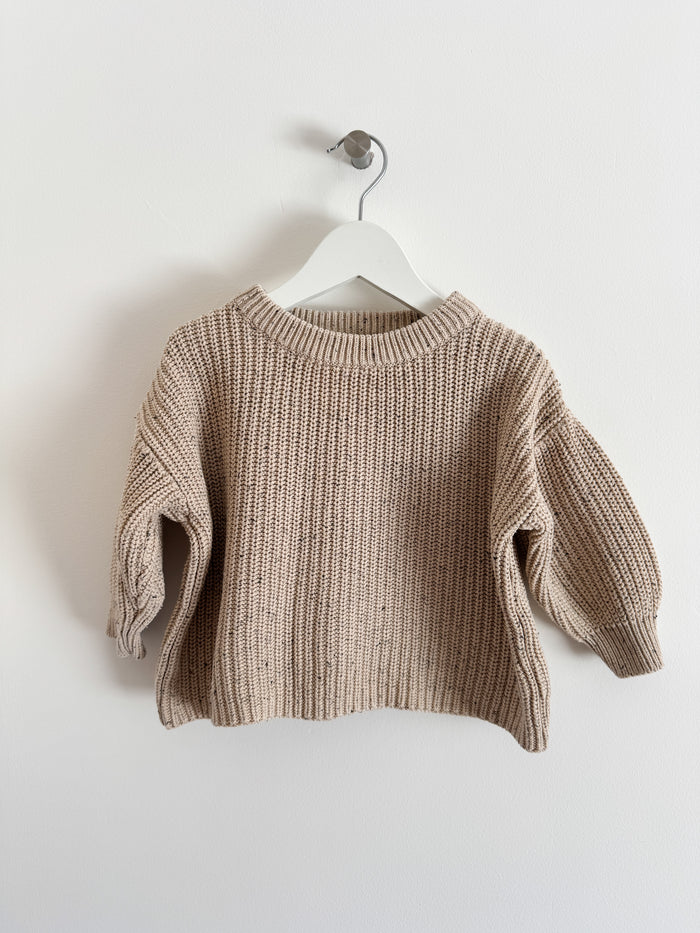 PRELOVED OATMEAL FLECK JUMPER 2-3 YEARS
