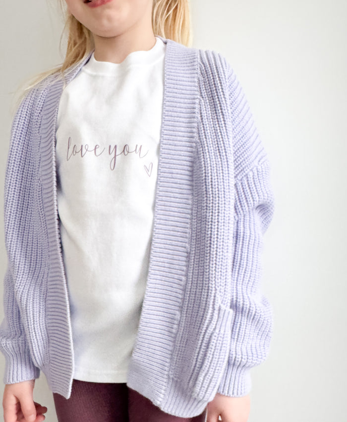 LILAC POCKET CARDIGAN