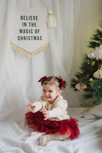 RED VELVET BOW - SMALL