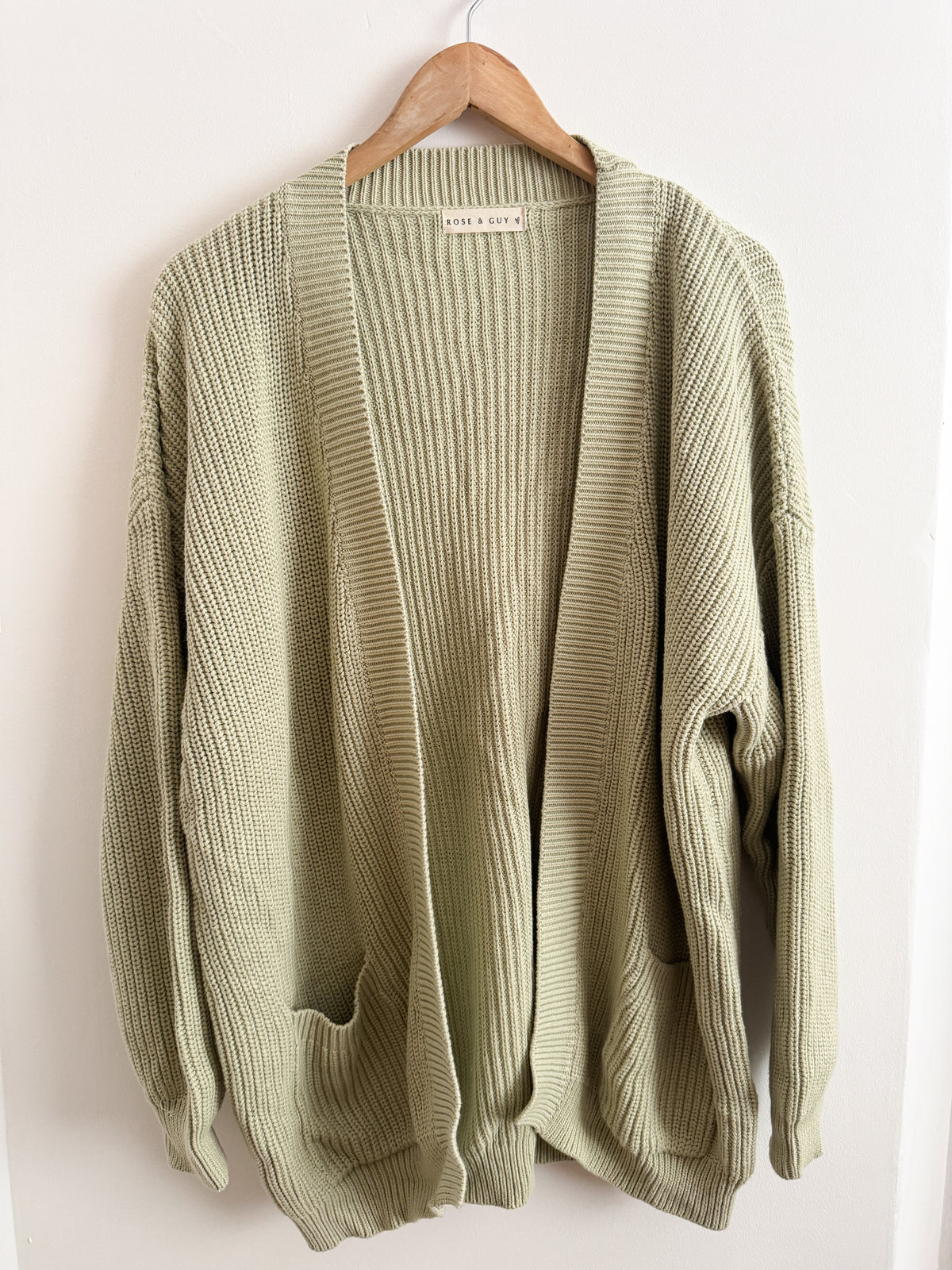 PRELOVED LADIES SAGE POCKET CARDIGAN S