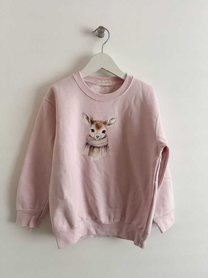 PRELOVED FAWN SWEATSHIRT 5-6 YEARS