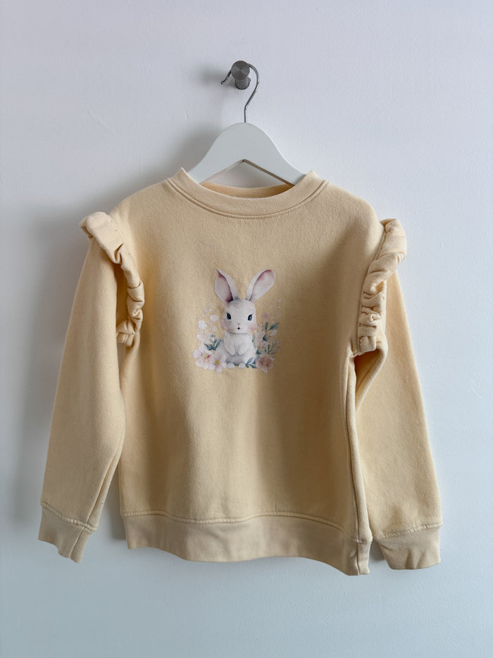 PRELOVED LEMON BUNNY SWEATSHIRT 4-5 YEARS