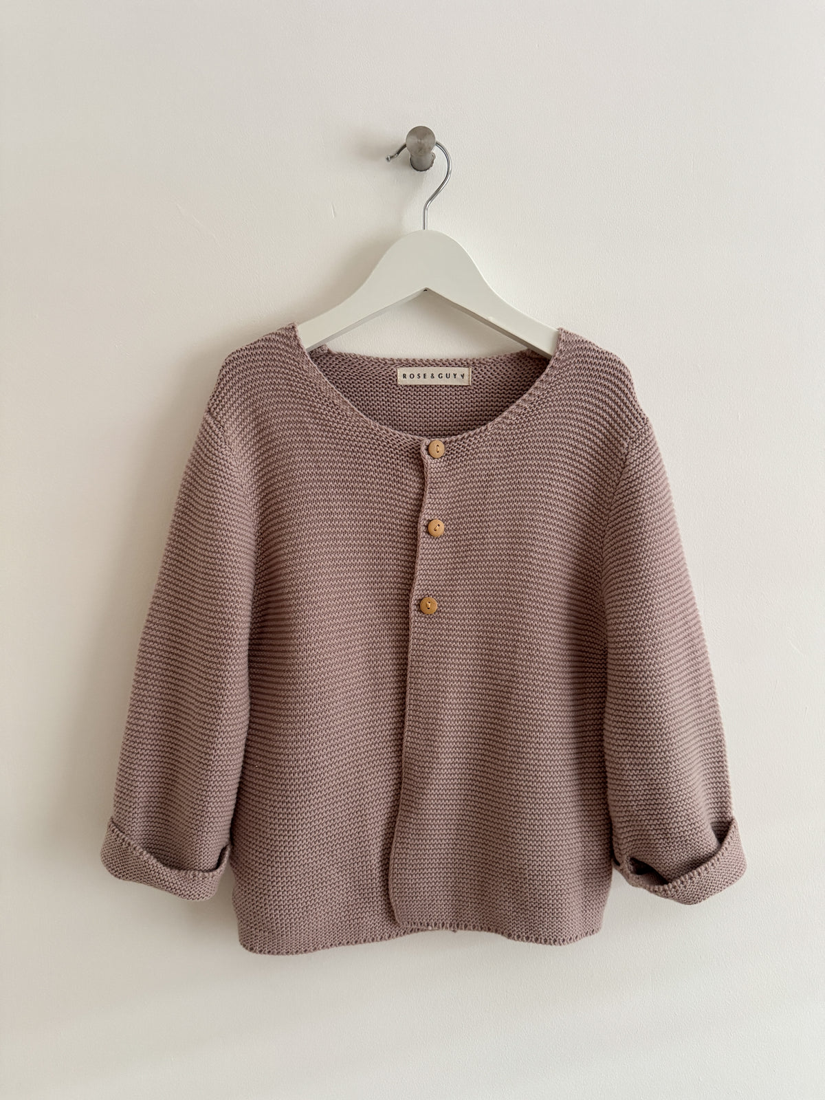 PRELOVED MAUVE CARDIGAN 3-4 YEARS