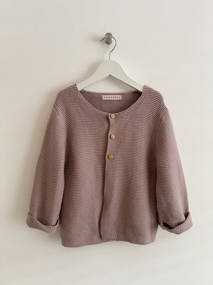 PRELOVED MAUVE CARDIGAN 3-4 YEARS