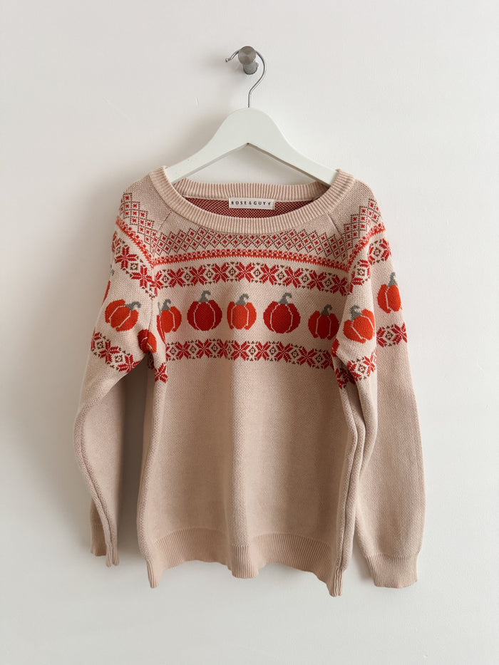 PRELOVED PUMPKIN FAIRISLE 6-7 YEARS