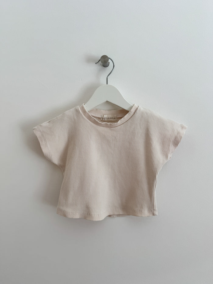 PRELOVED CREAM FRANKIE TEE 6-12 MONTHS