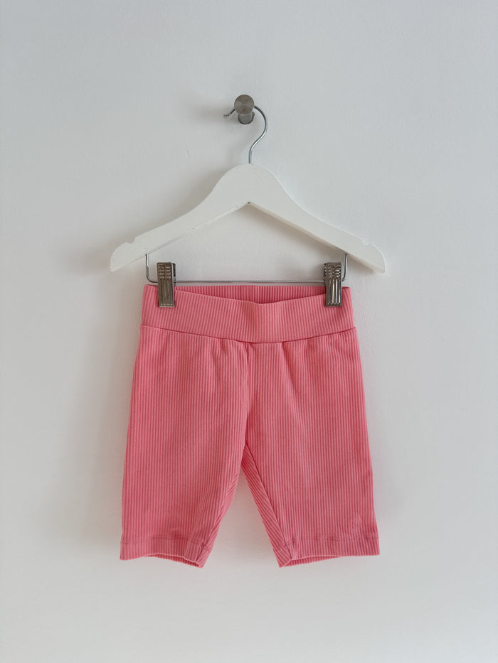 PRELOVED CANDY PINK CYCLING SHORTS 3-4 YEARS
