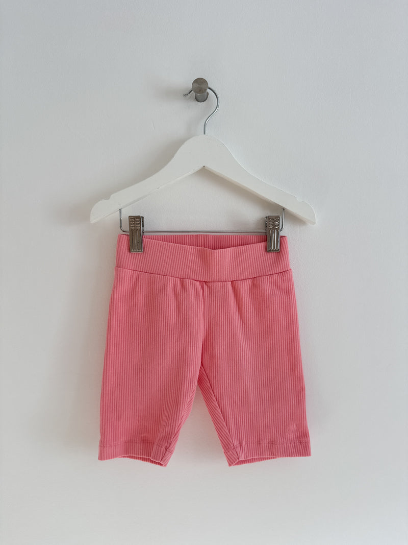 PRELOVED CANDY PINK CYCLING SHORTS 3-4 YEARS