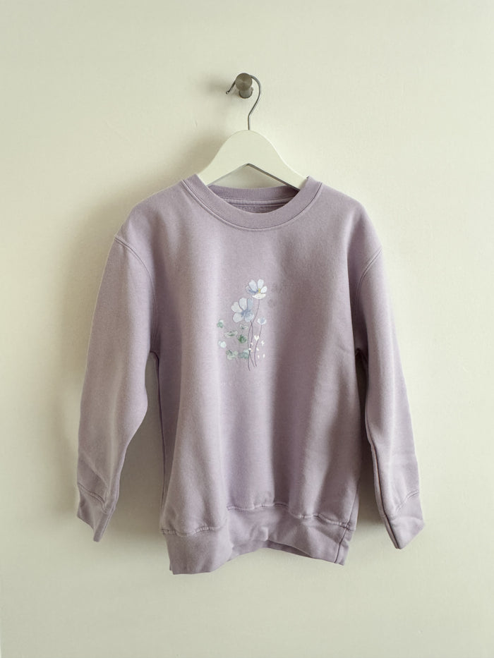 PRELOVED LILAC FLORAL SWEATSHIRT 5-6 YEARS
