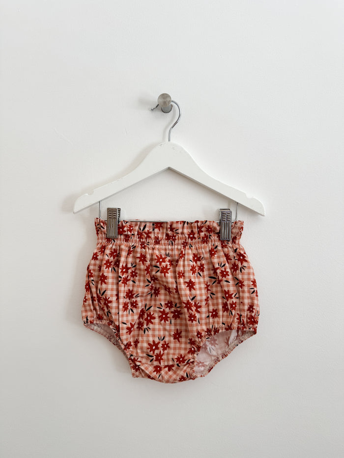 PRELOVED GINGHAM FLORAL BLOOMERS 1-2 YEARS