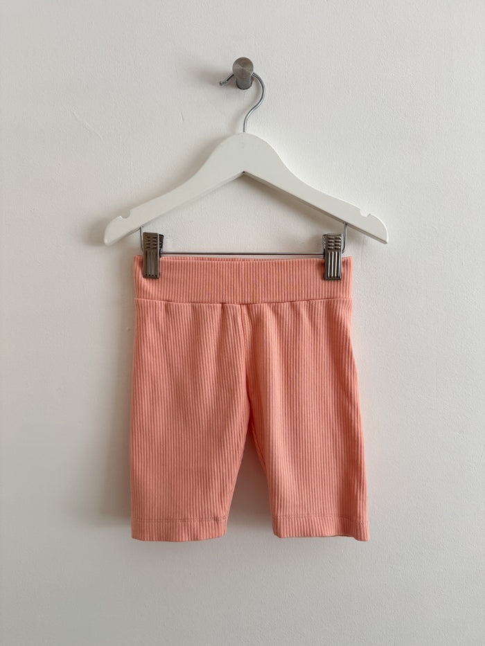 PRELOVED PEACH CYCLING SHORTS 3-4 YEARS