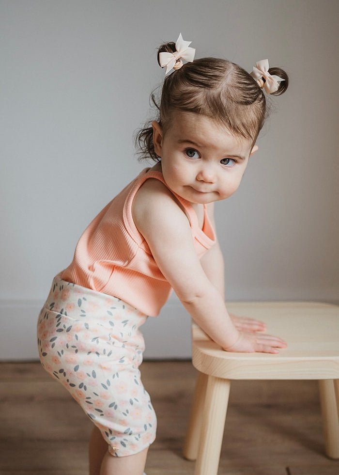 PEACHY FLORAL CYCLING SHORTS