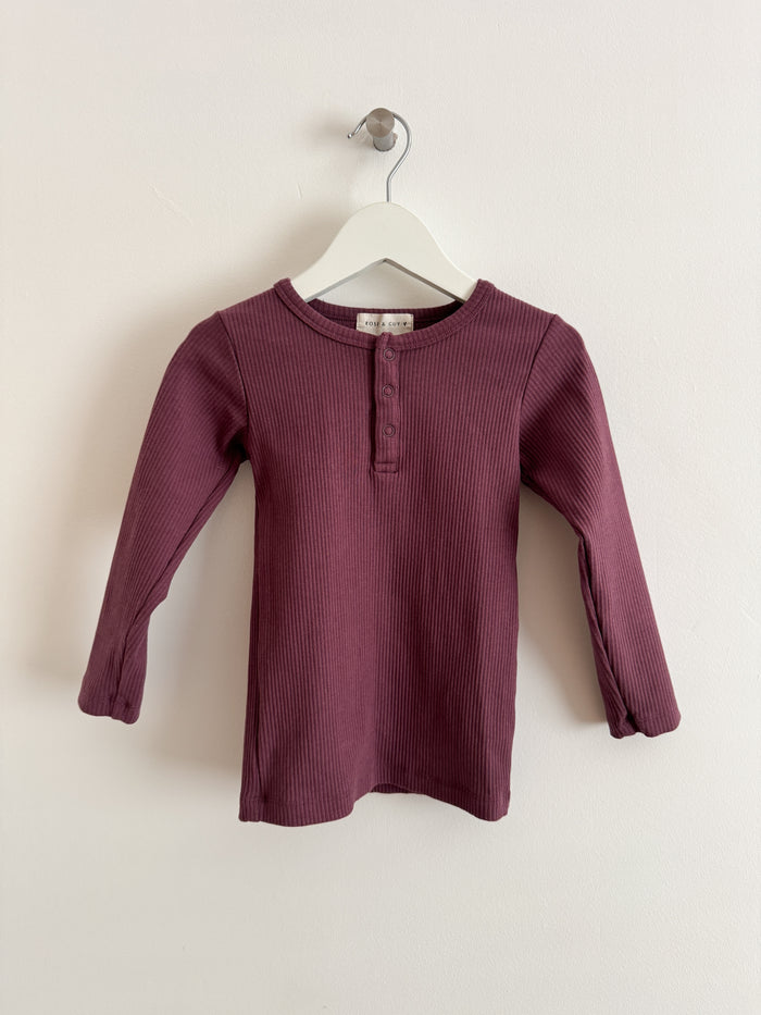 PRELOVED PLUM LONG SLEEVE TOP 3-4 YEARS