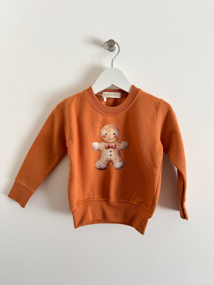 PRELOVED GINGERBREAD MAN SWEATSHIRT 6-12 MONTHS