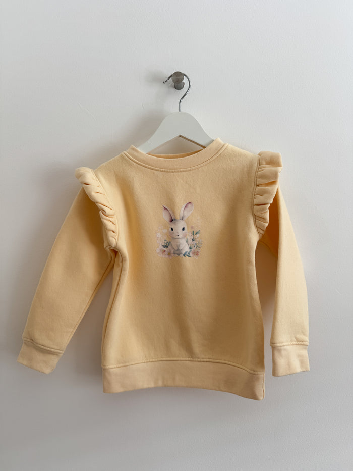 PRELOVED YELLOW BUNNY SWEATSHIRT 3-4 YEARS