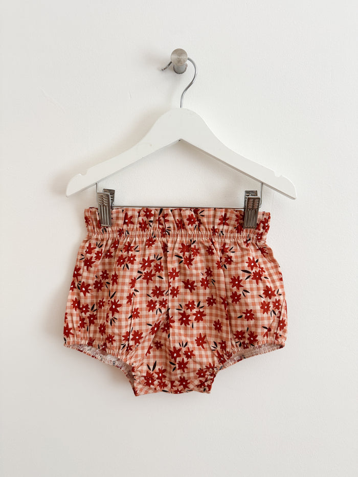 PRELOVED GINGHAM FLORAL BLOOMERS 1-2 YEARS