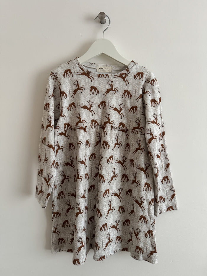 PRELOVED REINDEER QUINNY DRESS 6-7 YEARS