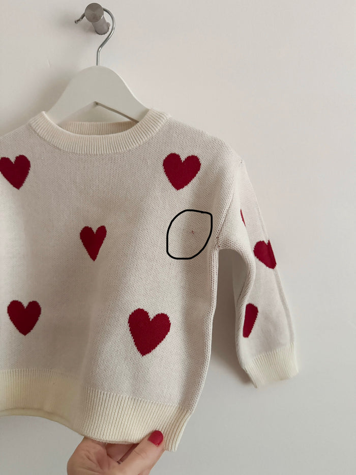 SECONDS HEART JUMPER  1-2YRS