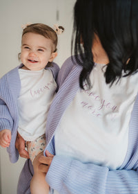 LADIES LILAC POCKET CARDIGAN