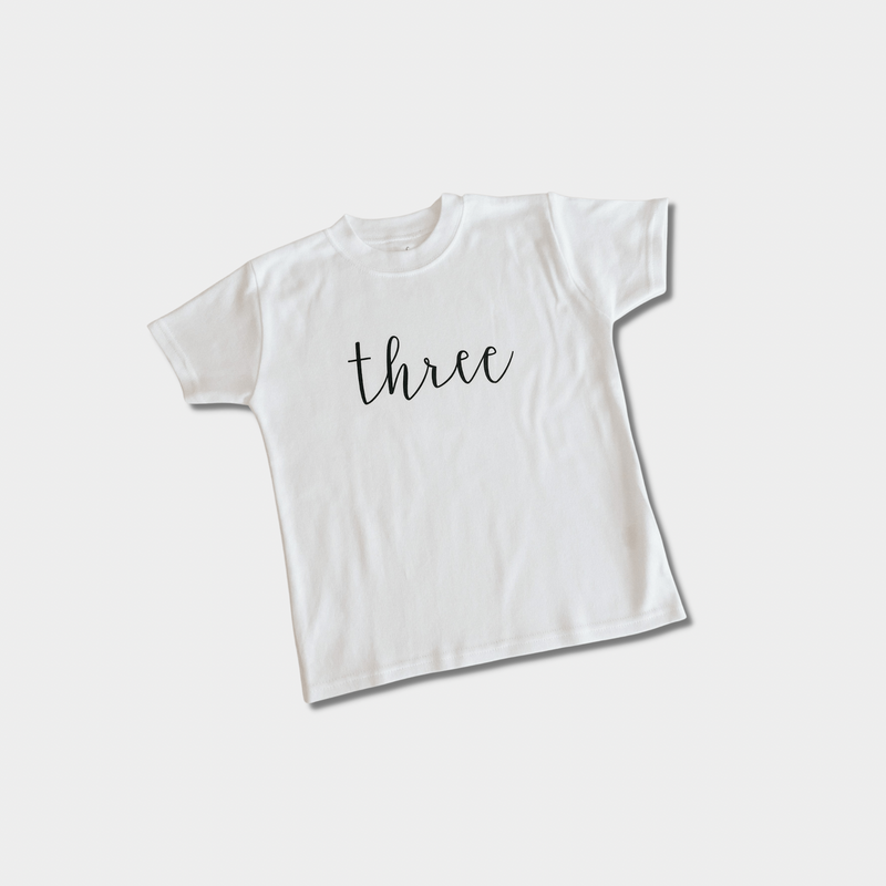 MILESTONE BIRTHDAY T-SHIRT - THREE